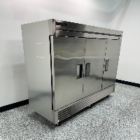 True Three Door Stainless Steel Refrigerator image 0